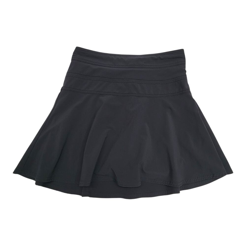 Athleta All Day Skort Size 2 Black Side Zip Back Pocket Athletic Tennis Golf